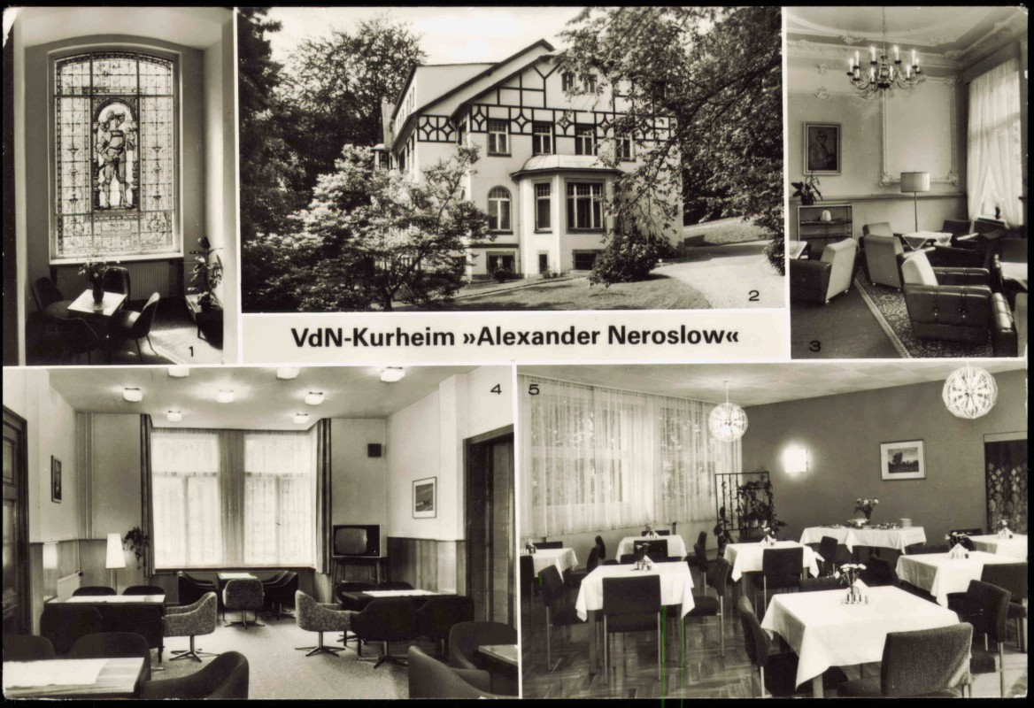 Waldheim (Sachsen) DDR Mehrbildkarte Kurheim Alexander Neroslow 1988 Nr