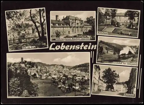 Ansichtskarte Bad Lobenstein Mehrbildkarte mit Ortsansichten 1965