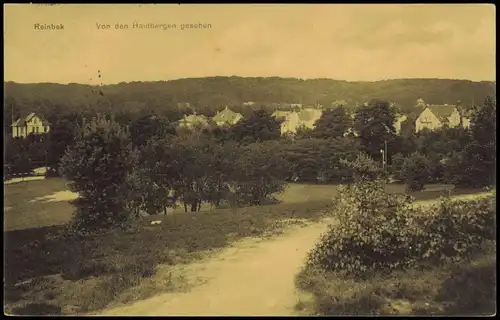 Reinbek Panorama von den Haidbergen gesehen 1911   gelaufen mit Stempel REINBEK