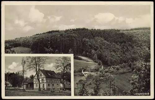 Ansichtskarte Friesenhagen Gasthof u. Pension Beer Waldbergerhütte 1954