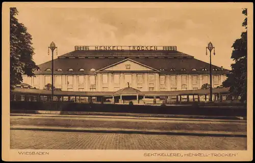 Ansichtskarte Biebrich-Wiesbaden SEKTKELLEREI HENKELL-TROCKEN 1930