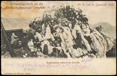 Hochfelln Korallenfelsen während Festrede Papstjubiläumsfeier 1902