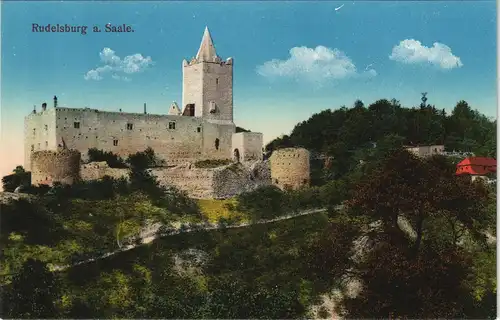Ansichtskarte Saaleck-Bad Kösen Rudelsburg 1913