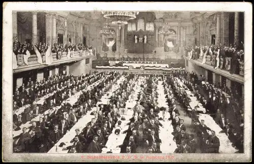 Ansichtskarte Hamburg Verbandstag D.H.B. - Saal 1910