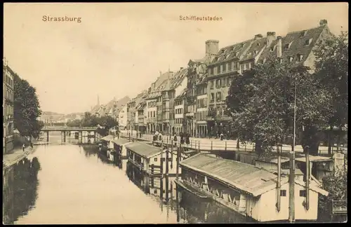 CPA Straßburg Strasbourg Schiffleutstaden, Stadt-Teilansicht 1915