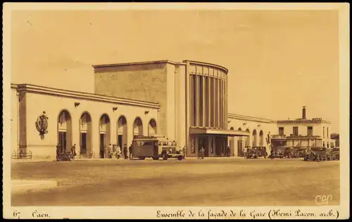 CPA Caen La Gare (Bahnhof) 1943