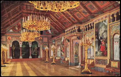 Schwangau Schloß Neuschwanstein Sängersaal (Galerieseite) 1920