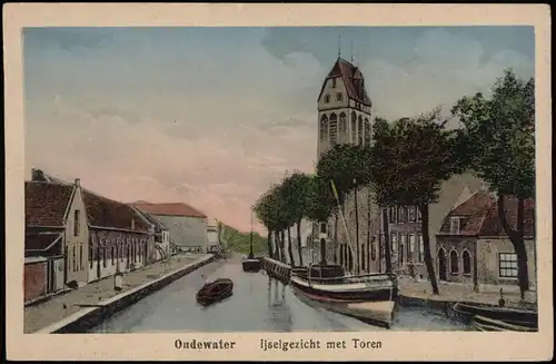 Postkaart Oudewater Ijselgezicht met Toren Ortsansicht 1920