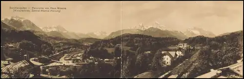 Ansichtskarte Berchtesgaden 2 teilige Klappkarte - Blick Haus Minerva# 1922