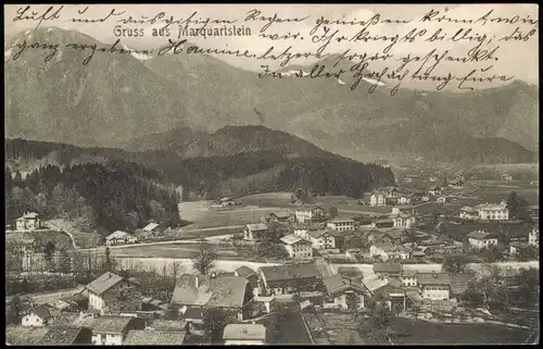 Ansichtskarte Marquartstein Panorama-Ansicht 1910