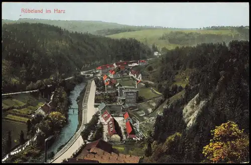 Ansichtskarte Rübeland Panorama-Ansicht; Ort im Harz 1910