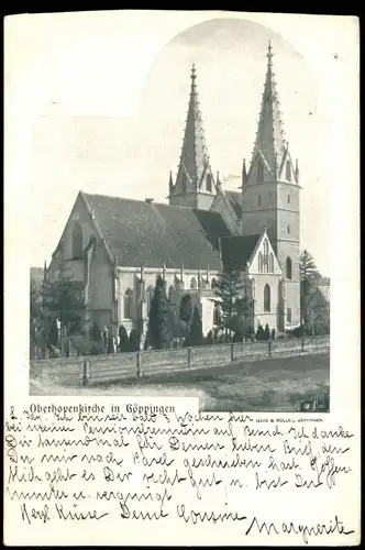 Ansichtskarte Göppingen Oberhovenkirche 1905