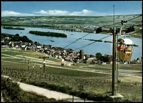 Ansichtskarte Rüdesheim (Rhein) Seilbahn Panorama-Ansicht 1960