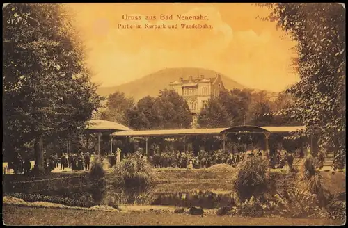 Bad Neuenahr-Bad Neuenahr-Ahrweiler Partie im Kurpark und Wandelbahn. 1911