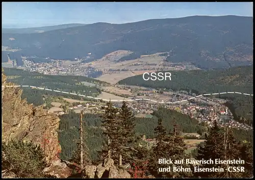 Bayerisch Eisenstein Blick Bayerisch Eisenstein  Böhm. Eisenstein -CSSR 1980