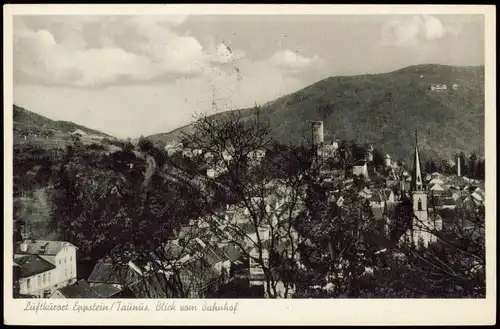 Ansichtskarte Eppstein (Taunus) Panorama-Ansicht Blick vom Bahnhof 1955