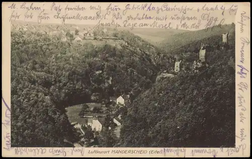 Ansichtskarte Manderscheid Panorama-Ansicht 1925