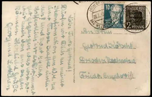 Tatralomnitz-Vysoké Tatry  Kesmarker Tränke 1940  gel. MF SBZ Briefmarken 1950