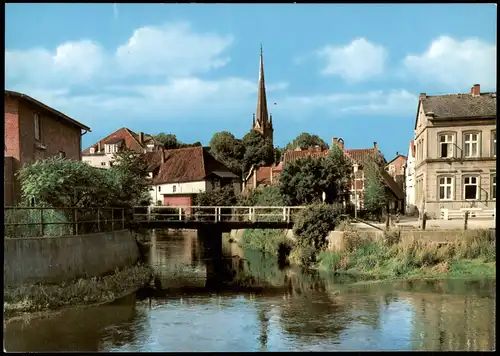 Ansichtskarte Bad Oldesloe Ortsansicht, Fluss Partie 1980