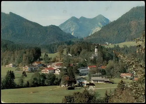 Ansichtskarte Jachenau Panorama-Ansicht mit Blick zu den Bergen 1972