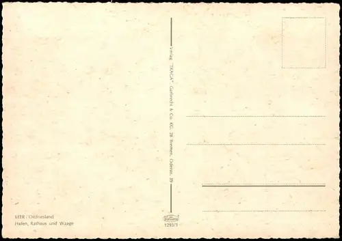 Ansichtskarte Leer (Ostfriesland) Hafen, Rathaus und Waage 1975