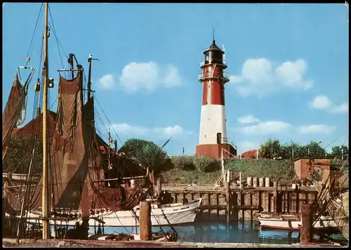 Ansichtskarte Büsum Partie am Leuchtturm (Lighthouse) 1970