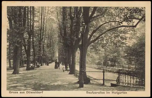 Ansichtskarte Düsseldorf Seufzerallee im Hofgarten 1913