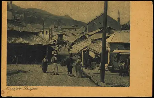 Postcard Sarajevo Carajebo-Sarajevo Panorama-Ansicht 1920