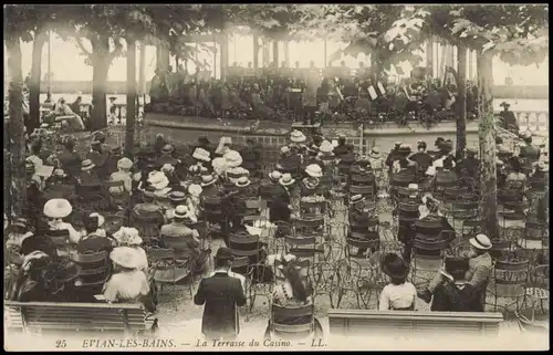 CPA Évian-les-Bains La Terrasse du Casino 1910
