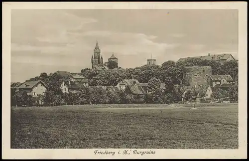 Ansichtskarte Friedberg (Hessen) Partie an der Stadt 1912