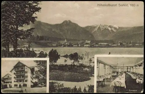 Ansichtskarte Seefeld Panorama-Ansicht u. Gasthof Pension Zum Lamm 1920