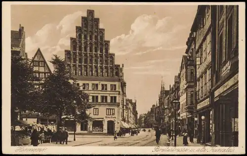 Ansichtskarte Hannover Breitestrasse und alte Kanzlei 1925