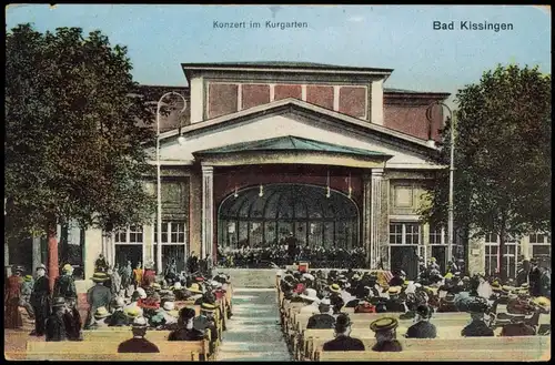 Ansichtskarte Bad Kissingen Konzert im Kurgarten 1913