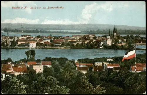 Ansichtskarte Werder (Havel) Blick von der Bismarckhöhe 1911