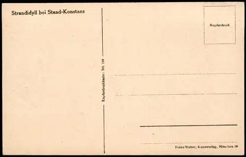 Ansichtskarte Staad-Konstanz Strandidyll bei Staad-Konstanz 1920