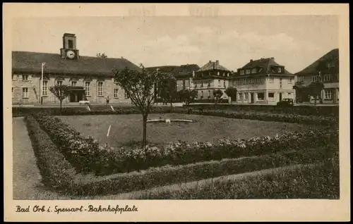 Ansichtskarte Bad Orb Bahnhofsplatz 1920