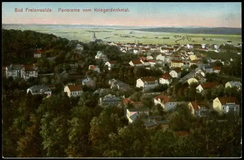 Ansichtskarte Bad Freienwalde Panorama vom Kriegerdenkmal 1910
