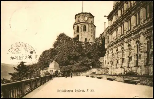 Ansichtskarte Heidelberg Heidelberger Schloss Altan 1919