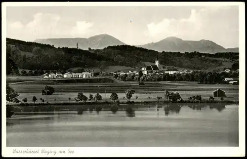 Ansichtskarte Waging am See Panorama Ansicht 1950