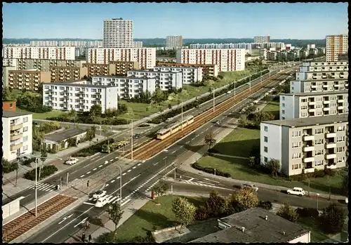 Ansichtskarte Bremen Straßenbahn Tram Neue Vahr Wohnblock Siedlung 1969