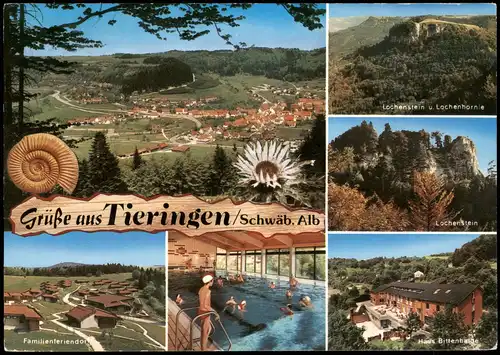 Meßstetten Mehrbild-AK Ansichten Ortsteil TIERINGEN Schwäb. Alb 1978