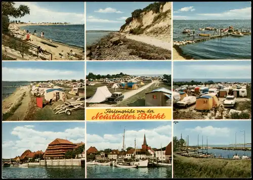 Schleswig Holstein Mehrbildkarte Feriengrüße von der Neustädter Bucht 1970