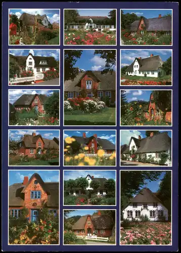 Schleswig Holstein Mehrbildkarte Reetdachhäuser in Norddeutschland 2000