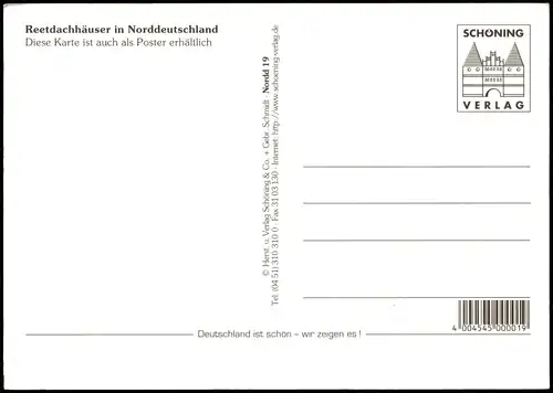 Schleswig Holstein Mehrbildkarte Reetdachhäuser in Norddeutschland 2000
