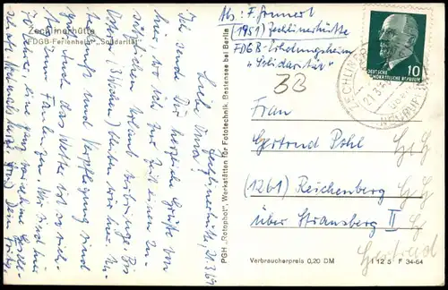 Zechlinerhütte/Mark-Rheinsberg FDGB Ferienheim Solidarität 1969