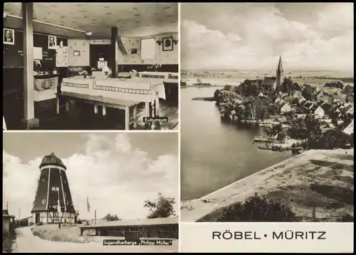 Röbel/Müritz DDR Mehrbildkarte u.a. mit Jugendherberge Philipp Müller 1968