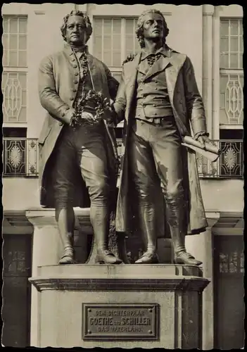 Ansichtskarte Weimar Goethe-Schiller-Denkmal 1959