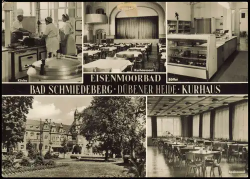 Bad Schmiedeberg Städtisches Kurhaus Innenansichten DDR-Mehrbildkarte 1970