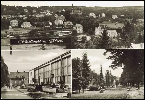 Friedrichsbrunn DDR Mehrbildkarte mit Kulturhaus, Sanatorium 1979