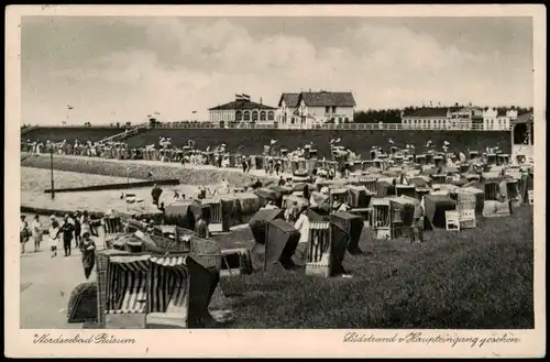 Ansichtskarte Büsum Südstrand Haupteingang 1931